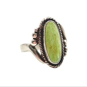 Vtg Harvey Era Bell Sterling Silver Turquoise Ring